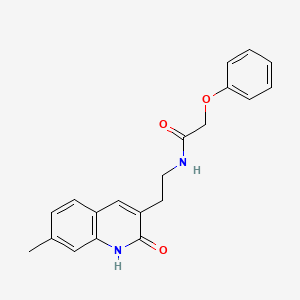 molecular formula C20H20N2O3 B2825438 N-[2-(7-methyl-2-oxo-1,2-dihydroquinolin-3-yl)ethyl]-2-phenoxyacetamide CAS No. 851404-48-3
