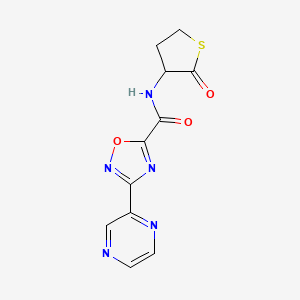 molecular formula C11H9N5O3S B2825509 N-(2-oxothiolan-3-yl)-3-(pyrazin-2-yl)-1,2,4-oxadiazole-5-carboxamide CAS No. 1219906-32-7