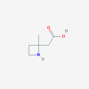 B2825547 2-(2-Methylazetidin-2-yl)acetic acid CAS No. 92992-35-3