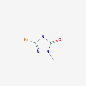 molecular formula C4H6BrN3O B2825558 3-bromo-1,4-dimethyl-4,5-dihydro-1H-1,2,4-triazol-5-one CAS No. 22354-81-0