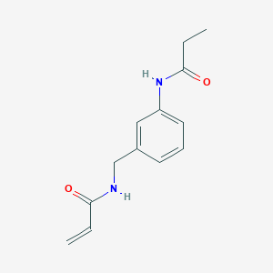 molecular formula C13H16N2O2 B2825568 N-[(3-propanamidophenyl)methyl]prop-2-enamide CAS No. 2361640-03-9