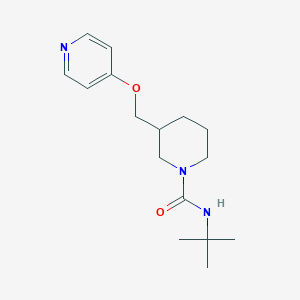 molecular formula C16H25N3O2 B2825581 N-tert-butyl-3-[(pyridin-4-yloxy)methyl]piperidine-1-carboxamide CAS No. 2379970-89-3