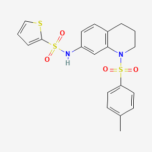 molecular formula C20H20N2O4S3 B2825617 N-(1-tosyl-1,2,3,4-tetrahydroquinolin-7-yl)thiophene-2-sulfonamide CAS No. 906161-30-6