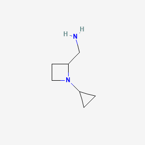 molecular formula C7H14N2 B2825654 (1-Cyclopropylazetidin-2-yl)methanamine CAS No. 1783316-91-5