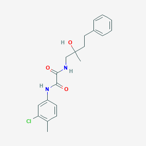 molecular formula C20H23ClN2O3 B2825655 N1-(3-chloro-4-methylphenyl)-N2-(2-hydroxy-2-methyl-4-phenylbutyl)oxalamide CAS No. 1286698-63-2