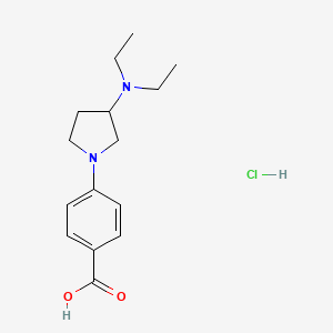 4-[3-(Diethylamino)pyrrolidin-1-yl]benzoic acid;hydrochloride