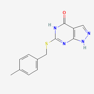 6-((4-methylbenzyl)thio)-1H-pyrazolo[3,4-d]pyrimidin-4(5H)-one