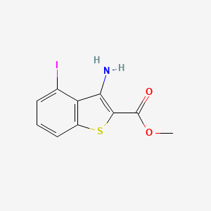 molecular formula C10H8INO2S B2825690 Methyl 3-amino-4-iodobenzothiophene-2-carboxylate CAS No. 1603418-67-2