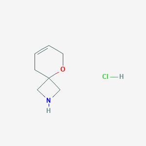 molecular formula C7H12ClNO B2825716 5-Oxa-2-azaspiro[3.5]non-7-ene HCl CAS No. 1823869-00-6