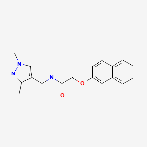 molecular formula C19H21N3O2 B2825721 N-((1,3-dimethyl-1H-pyrazol-4-yl)methyl)-N-methyl-2-(naphthalen-2-yloxy)acetamide CAS No. 942658-54-0