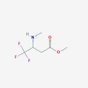 molecular formula C6H10F3NO2 B2825744 Methyl 4,4,4-trifluoro-3-(methylamino)butanoate CAS No. 2109697-04-1