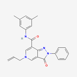 molecular formula C24H22N4O2 B2825754 N-(3,5-dimethylphenyl)-3-oxo-2-phenyl-5-(prop-2-en-1-yl)-2H,3H,5H-pyrazolo[4,3-c]pyridine-7-carboxamide CAS No. 921506-93-6