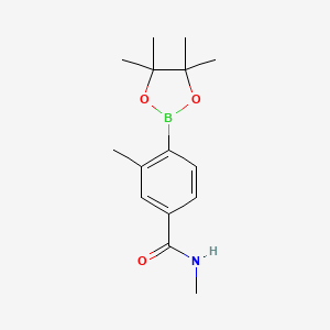 molecular formula C15H22BNO3 B2825820 N,3-dimethyl-4-(4,4,5,5-tetramethyl-1,3,2-dioxaborolan-2-yl)benzamide CAS No. 2246720-26-1