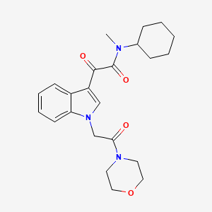 molecular formula C23H29N3O4 B2825850 N-cyclohexyl-N-methyl-2-(1-(2-morpholino-2-oxoethyl)-1H-indol-3-yl)-2-oxoacetamide CAS No. 872855-04-4