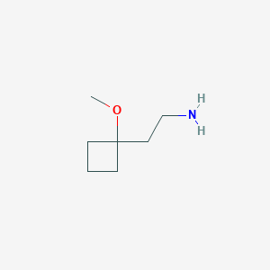 molecular formula C7H15NO B2825880 2-(1-Methoxycyclobutyl)ethan-1-amine CAS No. 1557736-44-3