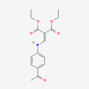 molecular formula C16H19NO5 B2825893 Diethyl 2-[(4-acetylanilino)methylene]malonate CAS No. 104007-11-6