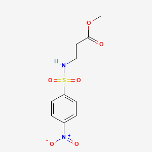 molecular formula C10H12N2O6S B2825942 methyl N-[(4-nitrophenyl)sulfonyl]-beta-alaninate CAS No. 339191-82-1