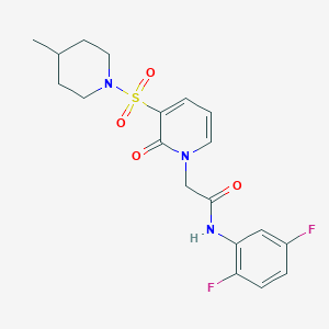 molecular formula C19H21F2N3O4S B2825960 N-(2,5-difluorophenyl)-2-{3-[(4-methylpiperidin-1-yl)sulfonyl]-2-oxo-1,2-dihydropyridin-1-yl}acetamide CAS No. 1251669-96-1