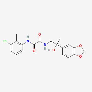 molecular formula C19H19ClN2O5 B2825984 N-[2-(2H-1,3-benzodioxol-5-yl)-2-hydroxypropyl]-N'-(3-chloro-2-methylphenyl)ethanediamide CAS No. 1396717-81-9