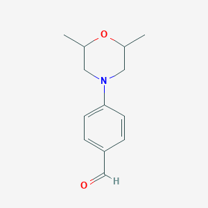 molecular formula C13H17NO2 B2825991 4-(2,6-Dimethylmorpholin-4-yl)benzaldehyde CAS No. 923692-72-2