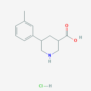 5-(3-Methylphenyl)piperidine-3-carboxylic acid;hydrochloride