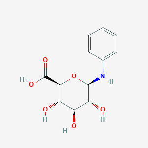 molecular formula C12H15NO6 B028260 N-Phenyl-beta-D-glucopyranuronosylamine CAS No. 92117-30-1