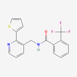 N-((2-(thiophen-2-yl)pyridin-3-yl)methyl)-2-(trifluoromethyl)benzamide