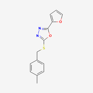 2-(2-Furyl)-5-[(4-methylbenzyl)sulfanyl]-1,3,4-oxadiazole