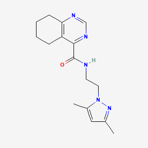 molecular formula C16H21N5O B2826032 N-[2-(3,5-dimethyl-1H-pyrazol-1-yl)ethyl]-5,6,7,8-tetrahydroquinazoline-4-carboxamide CAS No. 2415568-44-2