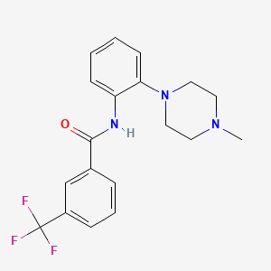 molecular formula C19H20F3N3O B2826053 N-[2-(4-methylpiperazin-1-yl)phenyl]-3-(trifluoromethyl)benzamide CAS No. 400076-90-6
