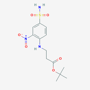 molecular formula C13H19N3O6S B2826086 Tert-butyl 3-(2-nitro-4-sulfamoylanilino)propanoate CAS No. 2309456-58-2