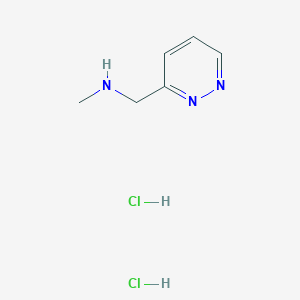 molecular formula C6H11Cl2N3 B2826098 Methyl[(pyridazin-3-yl)methyl]amine dihydrochloride CAS No. 1989671-80-8