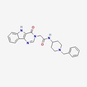 molecular formula C24H25N5O2 B2826103 N-(1-benzylpiperidin-4-yl)-2-{4-oxo-3H,4H,5H-pyrimido[5,4-b]indol-3-yl}acetamide CAS No. 1105226-77-4