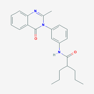 molecular formula C23H27N3O2 B2826111 N-[3-(2-methyl-4-oxo-3,4-dihydroquinazolin-3-yl)phenyl]-2-propylpentanamide CAS No. 898420-45-6