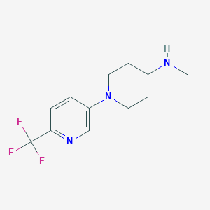 molecular formula C12H16F3N3 B2826144 N-Methyl-1-[6-(trifluoromethyl)pyridin-3-yl]piperidin-4-amine CAS No. 1554773-98-6