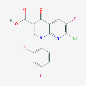 7-Chloro-1-(2,4-difluorophenyl)-6-fluoro-4-oxo-1,4-dihydro-1,8-naphthyridine-3-carboxylic acid