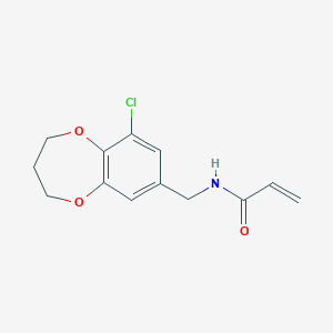 molecular formula C13H14ClNO3 B2826200 N-[(6-Chloro-3,4-dihydro-2H-1,5-benzodioxepin-8-yl)methyl]prop-2-enamide CAS No. 2361706-74-1