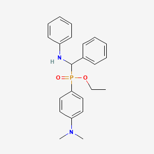 molecular formula C23H27N2O2P B2826212 Ethyl (4-(dimethylamino)phenyl)(phenyl(phenylamino)methyl)phosphinate CAS No. 476326-76-8