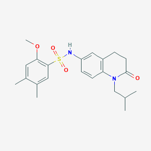 B2826216 N-(1-isobutyl-2-oxo-1,2,3,4-tetrahydroquinolin-6-yl)-2-methoxy-4,5-dimethylbenzenesulfonamide CAS No. 942003-14-7