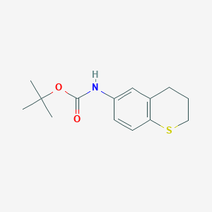 molecular formula C14H19NO2S B2826217 tert-butylN-(3,4-dihydro-2H-1-benzothiopyran-6-yl)carbamate CAS No. 2287332-74-3