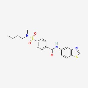 molecular formula C19H21N3O3S2 B2826232 N-(1,3-benzothiazol-5-yl)-4-[butyl(methyl)sulfamoyl]benzamide CAS No. 922897-07-2