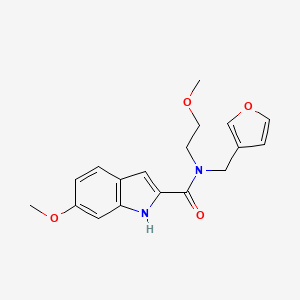 molecular formula C18H20N2O4 B2826283 N-(furan-3-ylmethyl)-6-methoxy-N-(2-methoxyethyl)-1H-indole-2-carboxamide CAS No. 1797076-96-0