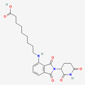 molecular formula C22H27N3O6 B2826291 Pomalidomide 4'-alkylC8-acid 