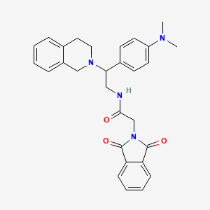 molecular formula C29H30N4O3 B2826294 N-{2-[4-(dimethylamino)phenyl]-2-(1,2,3,4-tetrahydroisoquinolin-2-yl)ethyl}-2-(1,3-dioxo-2,3-dihydro-1H-isoindol-2-yl)acetamide CAS No. 932501-88-7