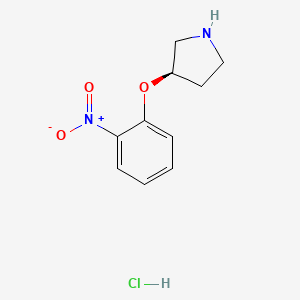 molecular formula C10H13ClN2O3 B2826302 (R)-3-(2-Nitrophenoxy)pyrrolidine hydrochloride CAS No. 1286207-33-7