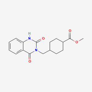 molecular formula C17H20N2O4 B2826311 methyl trans-4-[(2,4-dioxo-1,4-dihydroquinazolin-3(2H)-yl)methyl]cyclohexanecarboxylate CAS No. 929815-10-1