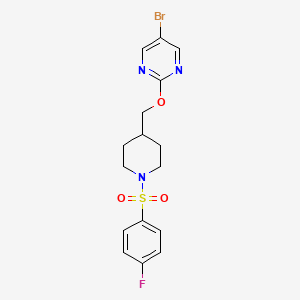 5-Bromo-2-[[1-(4-fluorophenyl)sulfonylpiperidin-4-yl]methoxy]pyrimidine