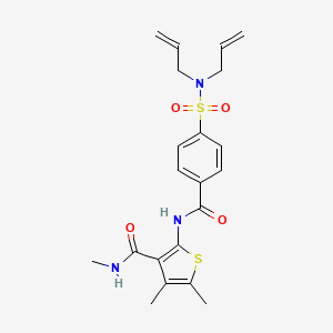 2-(4-(N,N-diallylsulfamoyl)benzamido)-N,4,5-trimethylthiophene-3-carboxamide
