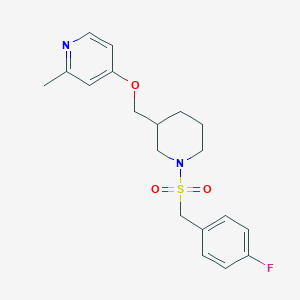 4-[[1-[(4-Fluorophenyl)methylsulfonyl]piperidin-3-yl]methoxy]-2-methylpyridine