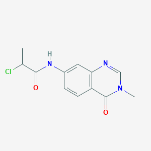 2-Chloro-N-(3-methyl-4-oxoquinazolin-7-yl)propanamide